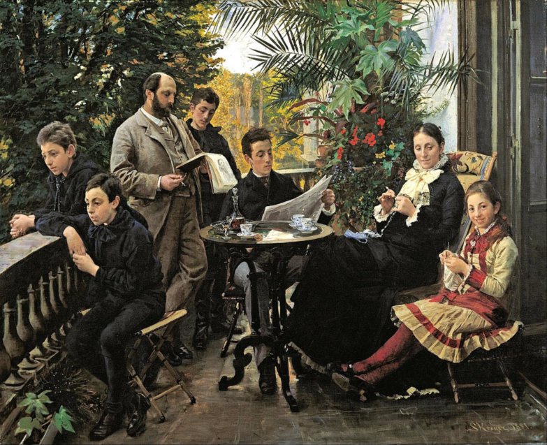 The Hirschsprung family by Peder Severin Krøyer