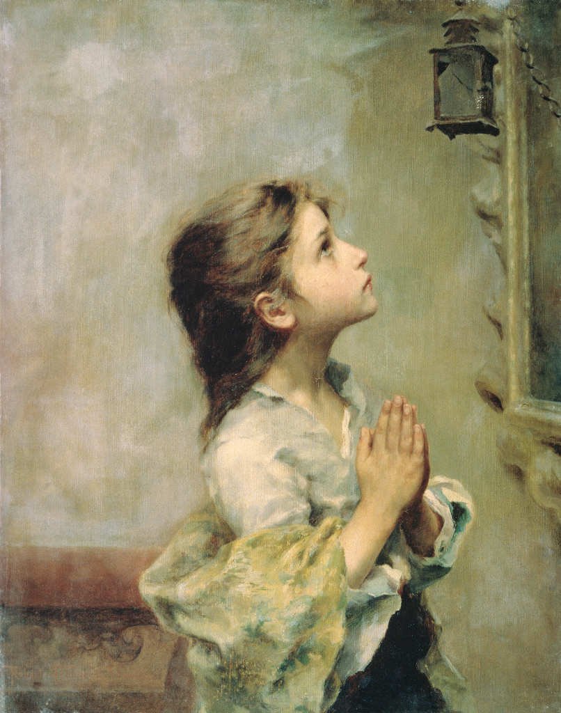 Girl Praying, by Roberto Ferruzzi