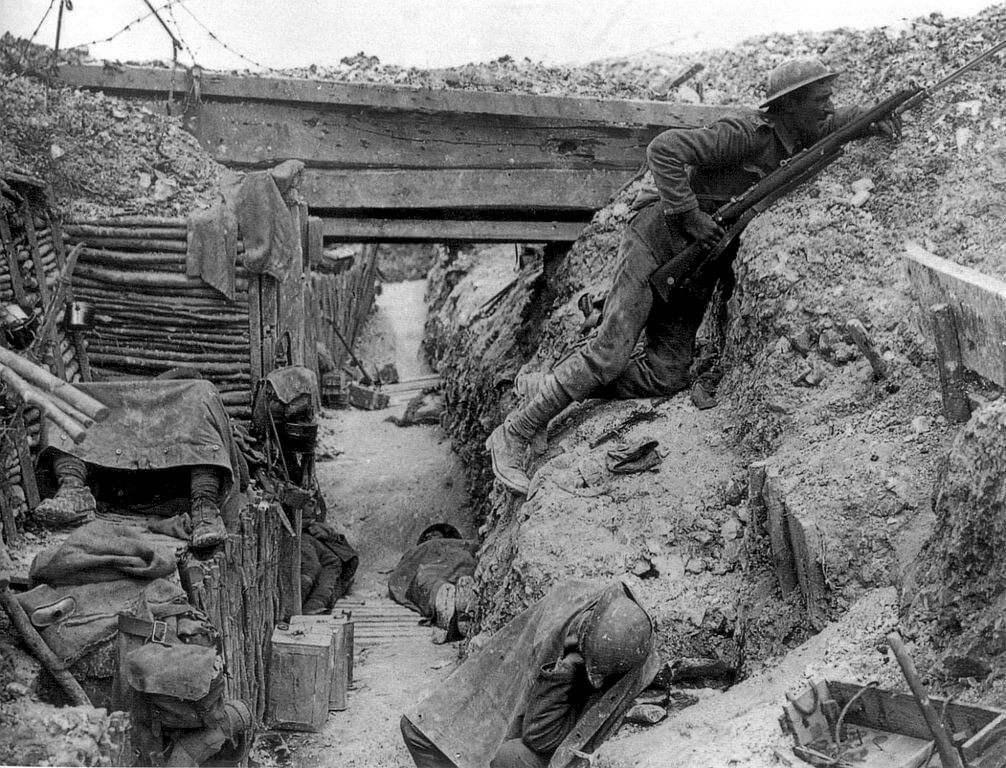 WWI Trench photo from Wikipedia, PD