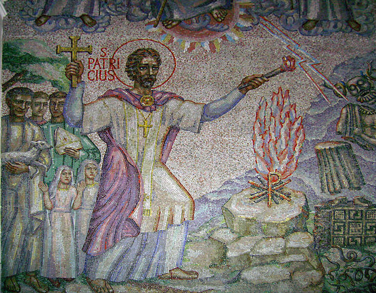 St. Patrick kindling the Holy Fire