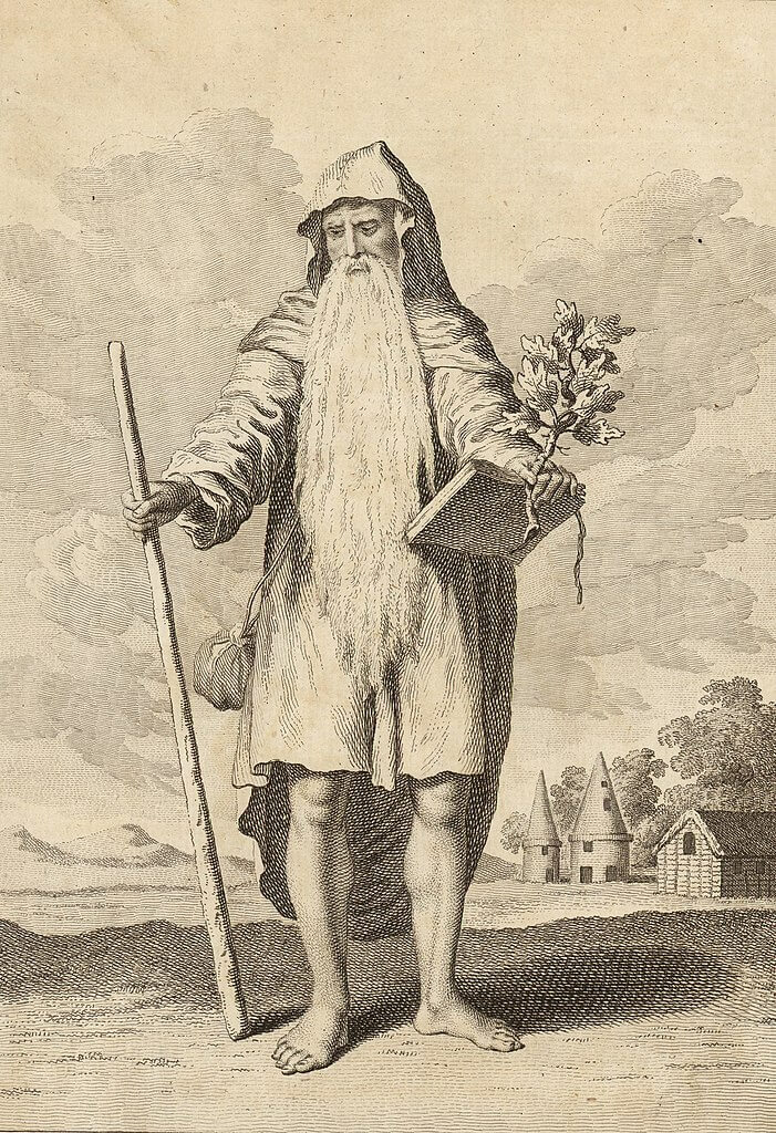Engraving of a chief druid