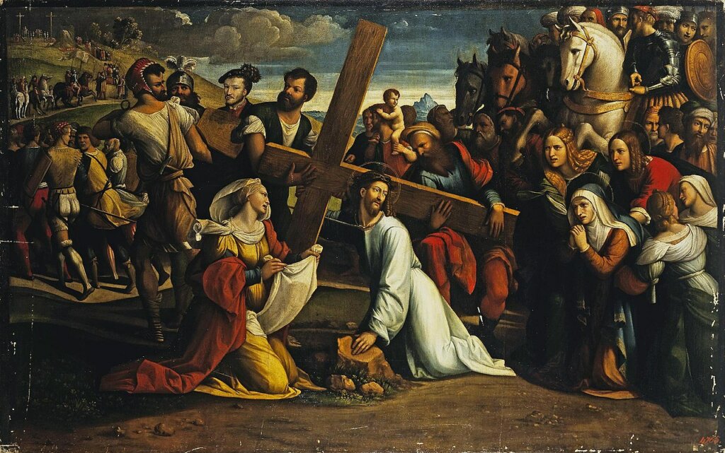 Carrying of the Cross by Benvenuto Tisi. US:PD
